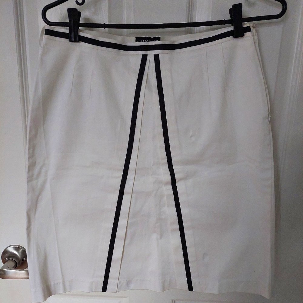 FMX Comfort Stretch Cotton Pique Contrast Skirt, Size 6